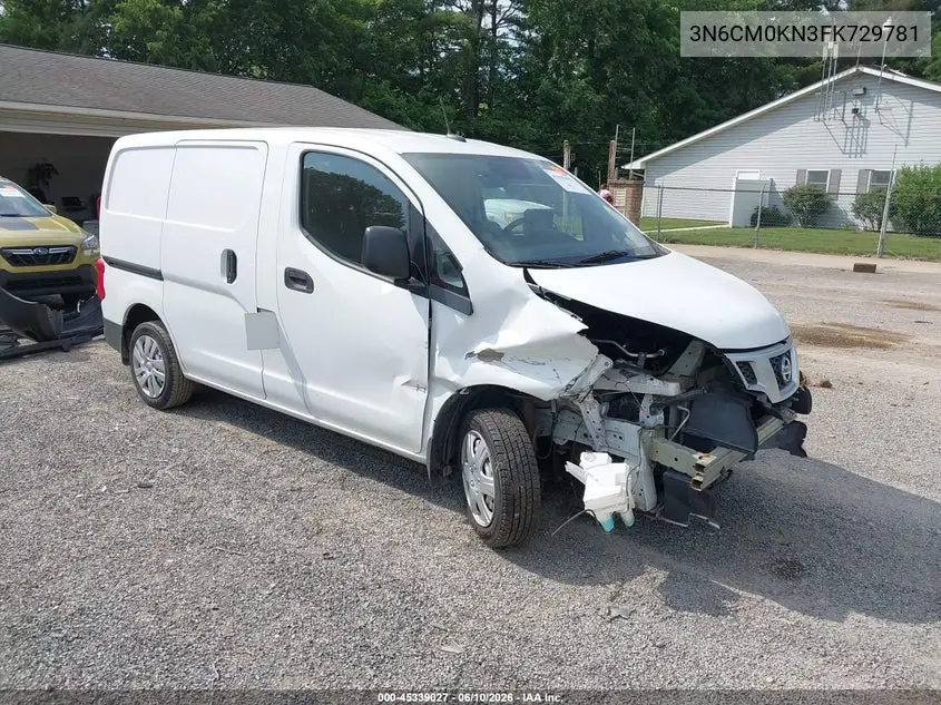 2015 Nissan Nv200 Sv VIN: 3N6CM0KN3FK729781 Lot: 45339027