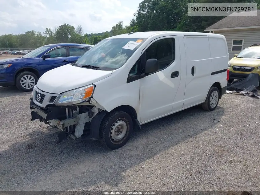 2015 Nissan Nv200 Sv VIN: 3N6CM0KN3FK729781 Lot: 45339027