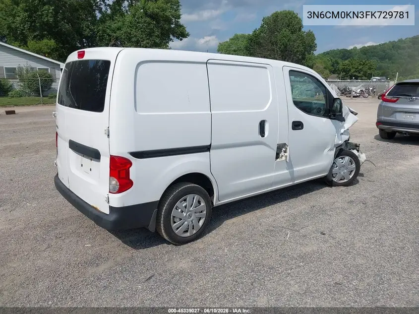 2015 Nissan Nv200 Sv VIN: 3N6CM0KN3FK729781 Lot: 45339027