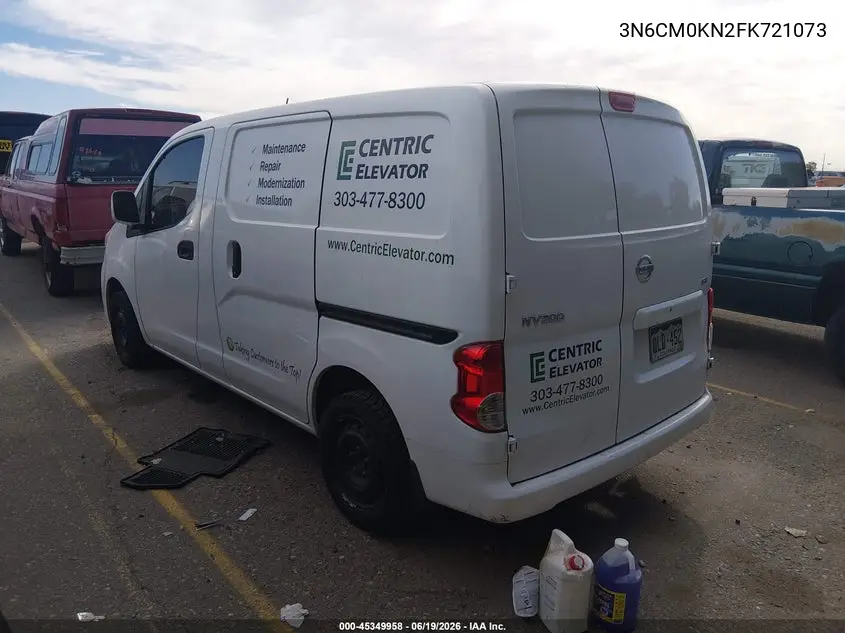 2015 Nissan Nv200 S/Sv VIN: 3N6CM0KN2FK721073 Lot: 45349958