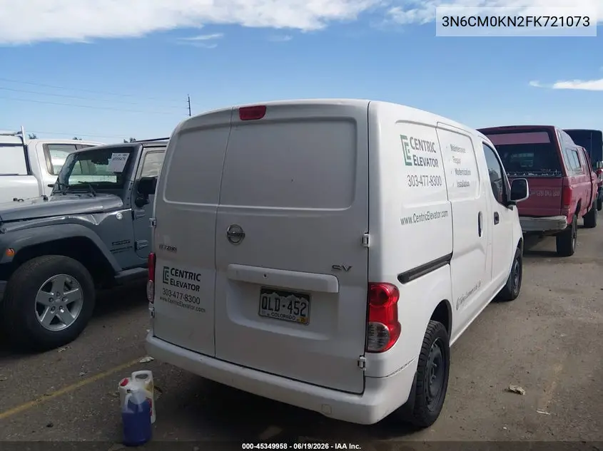 2015 Nissan Nv200 S/Sv VIN: 3N6CM0KN2FK721073 Lot: 45349958