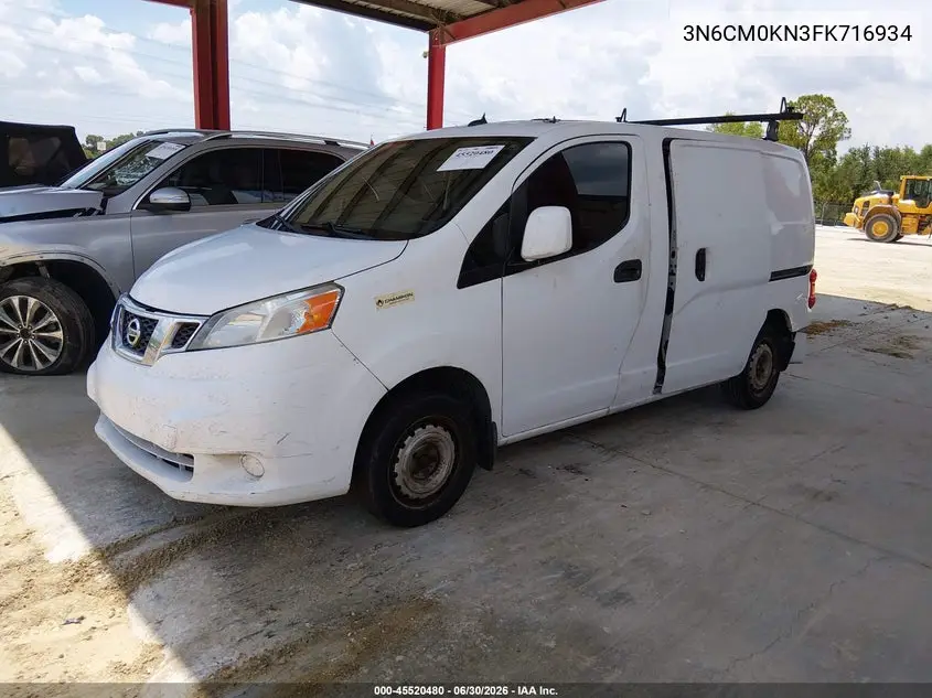 2015 Nissan Nv200 Sv VIN: 3N6CM0KN3FK716934 Lot: 45520480