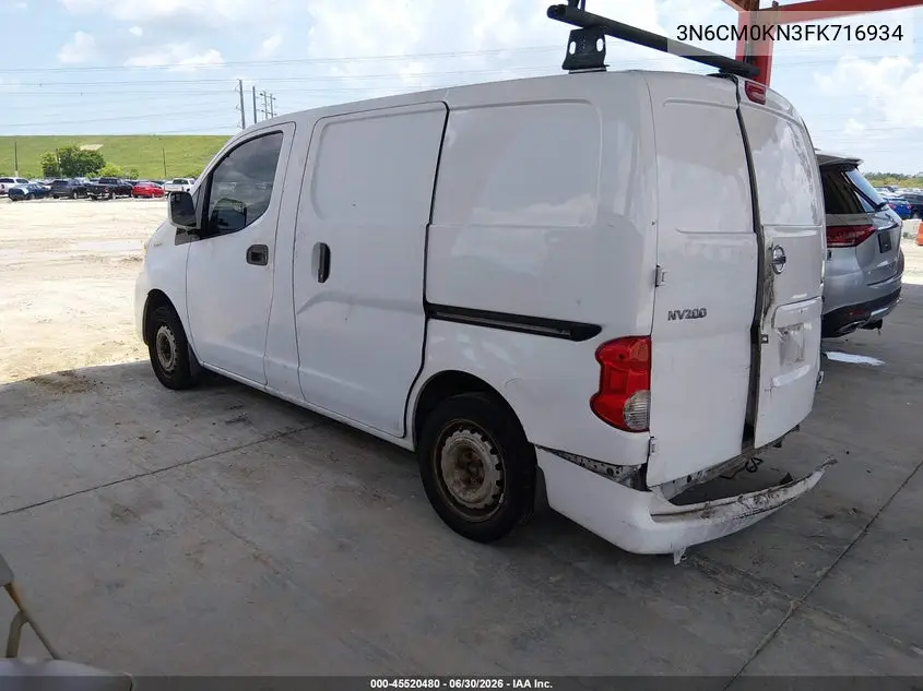2015 Nissan Nv200 Sv VIN: 3N6CM0KN3FK716934 Lot: 45520480