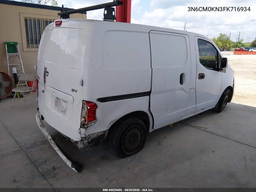 2015 Nissan Nv200 Sv VIN: 3N6CM0KN3FK716934 Lot: 45520480