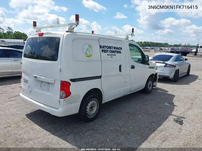 2015 Nissan Nv200 S/Sv VIN: 3N6CM0KN1FK716415 Lot: 45536822