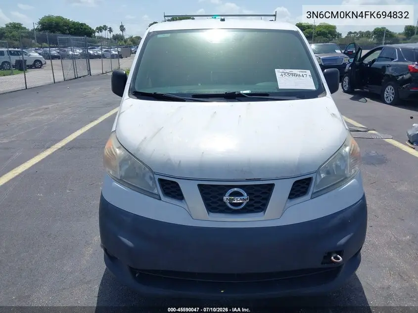 2015 Nissan Nv200 S VIN: 3N6CM0KN4FK694832 Lot: 45590047