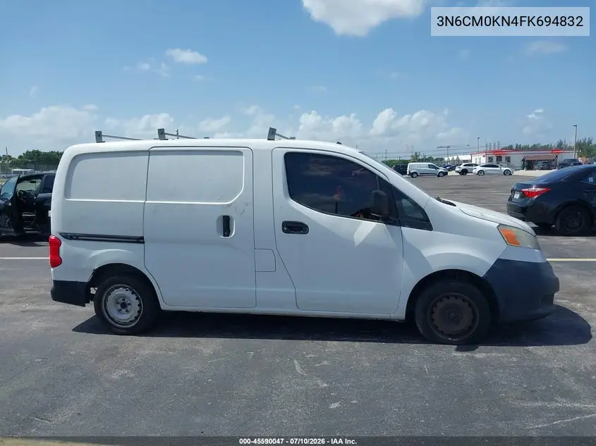 2015 Nissan Nv200 S VIN: 3N6CM0KN4FK694832 Lot: 45590047