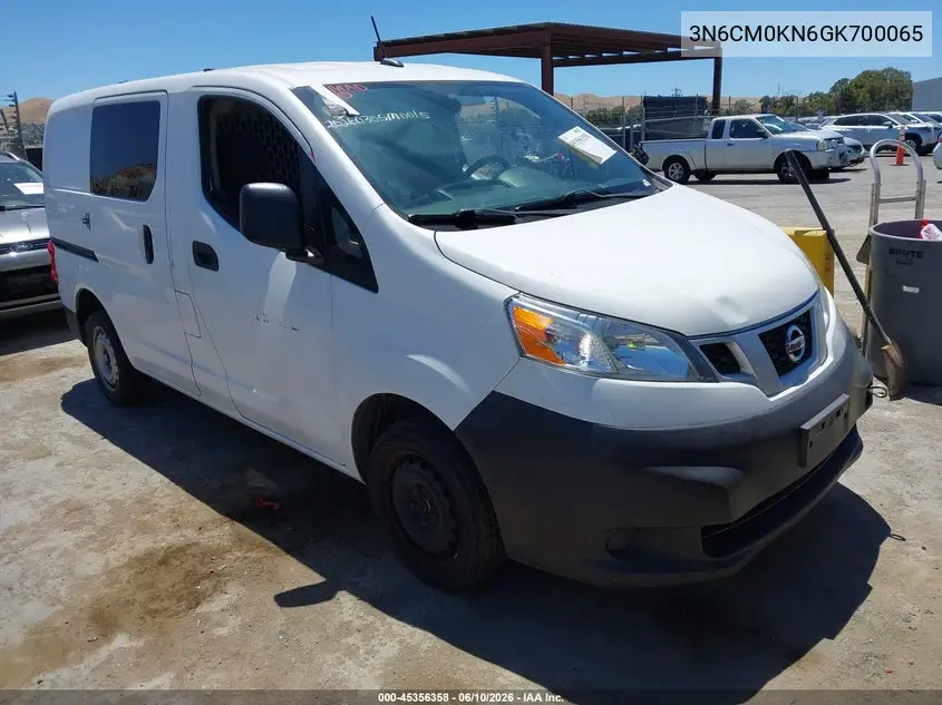2016 Nissan Nv200 S/Sv VIN: 3N6CM0KN6GK700065 Lot: 45356358