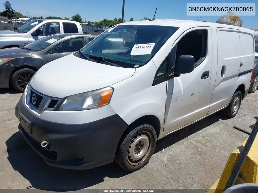 2016 Nissan Nv200 S/Sv VIN: 3N6CM0KN6GK700065 Lot: 45356358