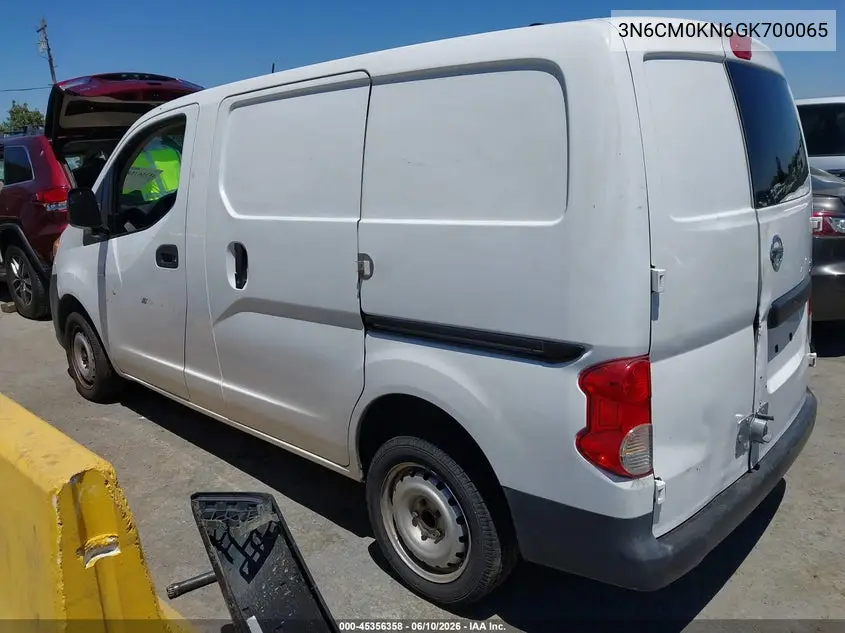 2016 Nissan Nv200 S/Sv VIN: 3N6CM0KN6GK700065 Lot: 45356358