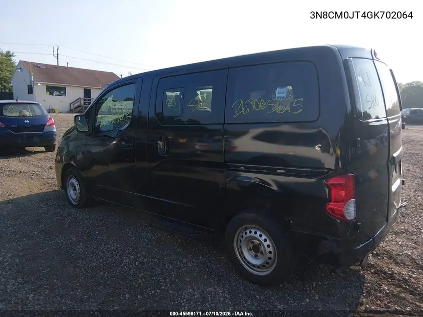 2016 Nissan Nv200 Taxi VIN: 3N8CM0JT4GK702064 Lot: 45598171