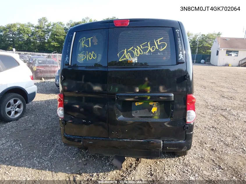 2016 Nissan Nv200 Taxi VIN: 3N8CM0JT4GK702064 Lot: 45598171