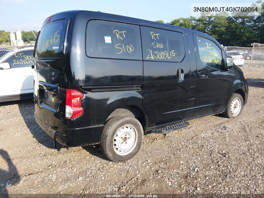 2016 Nissan Nv200 Taxi VIN: 3N8CM0JT4GK702064 Lot: 45598171