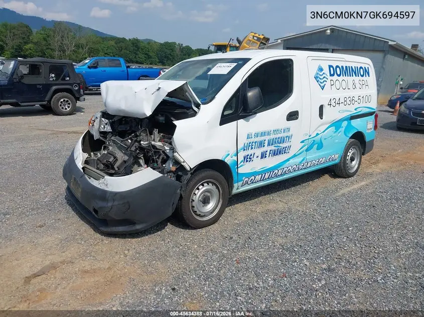 2016 Nissan Nv200 S VIN: 3N6CM0KN7GK694597 Lot: 45634388