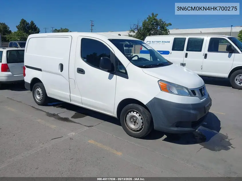 2017 Nissan Nv200 S VIN: 3N6CM0KN4HK700275 Lot: 45117036
