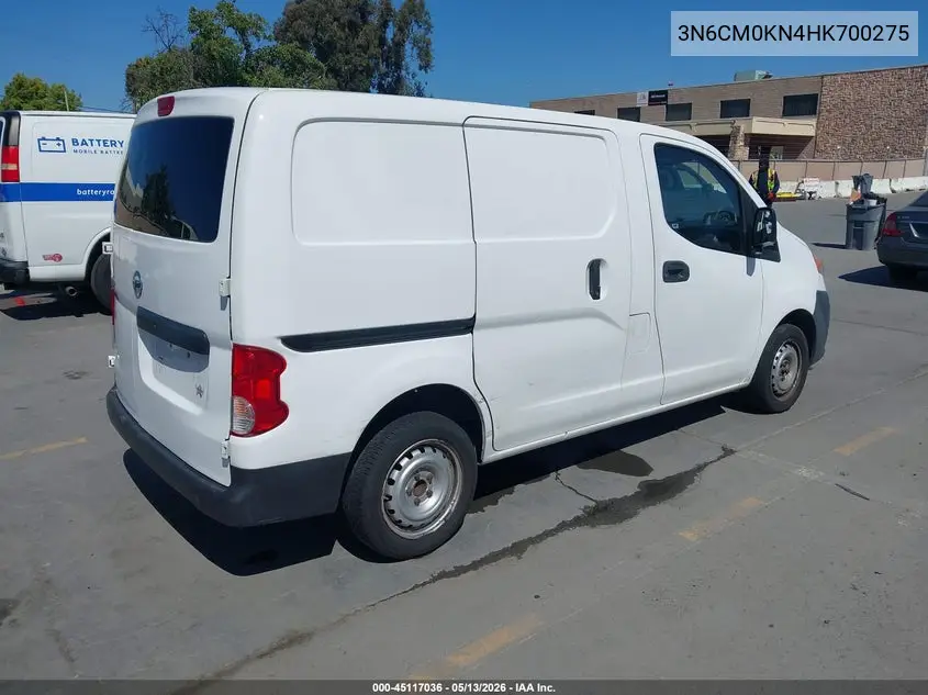 2017 Nissan Nv200 S VIN: 3N6CM0KN4HK700275 Lot: 45117036