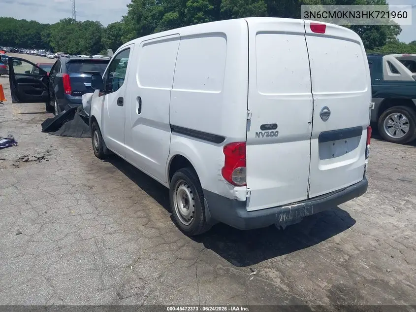 2017 Nissan Nv200 S VIN: 3N6CM0KN3HK721960 Lot: 45472373