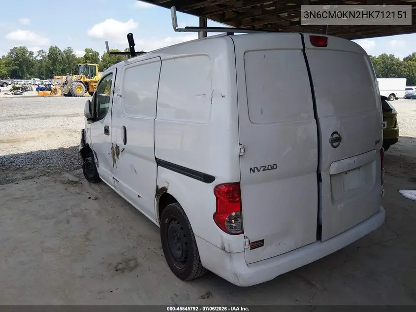 2017 Nissan Nv200 Sv VIN: 3N6CM0KN2HK712151 Lot: 45545792