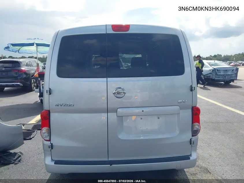 2017 Nissan Nv200 Sv VIN: 3N6CM0KN3HK690094 Lot: 45547893
