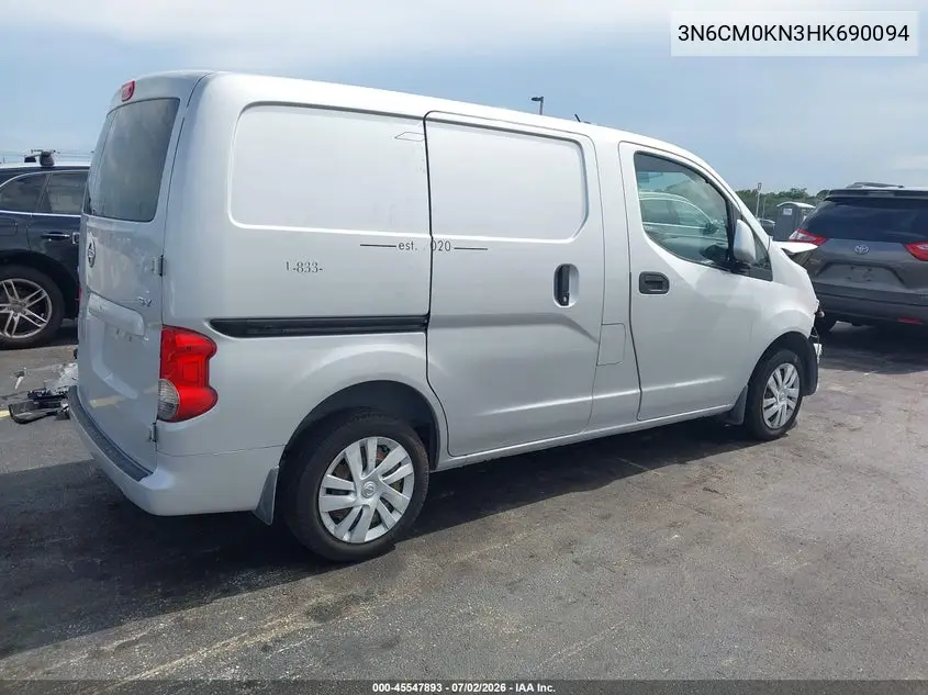 2017 Nissan Nv200 Sv VIN: 3N6CM0KN3HK690094 Lot: 45547893