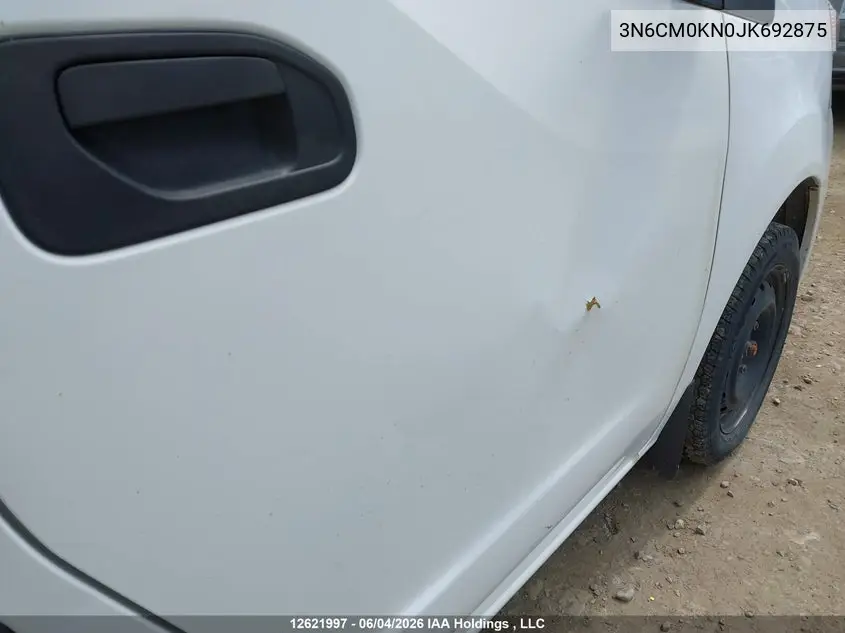 2018 Nissan Nv200 S/Sv VIN: 3N6CM0KN0JK692875 Lot: 12621997