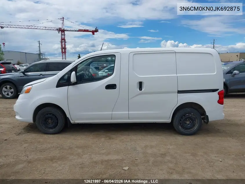 2018 Nissan Nv200 S/Sv VIN: 3N6CM0KN0JK692875 Lot: 12621997