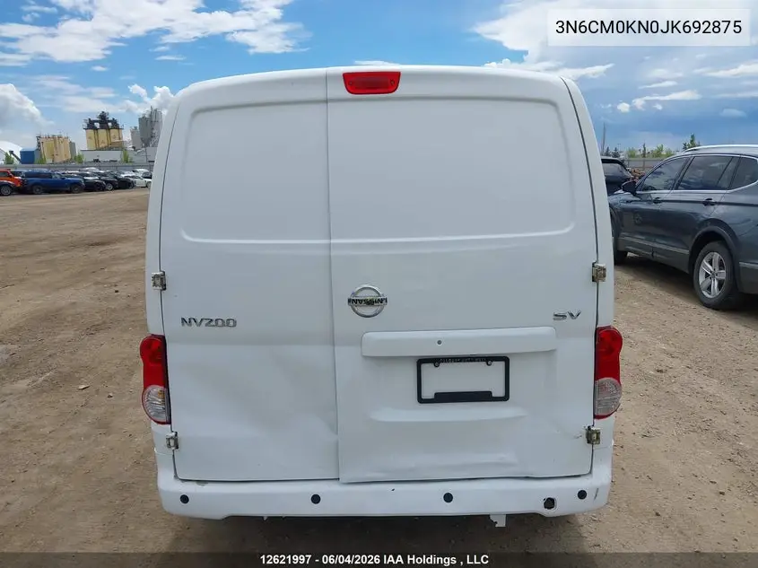 2018 Nissan Nv200 S/Sv VIN: 3N6CM0KN0JK692875 Lot: 12621997