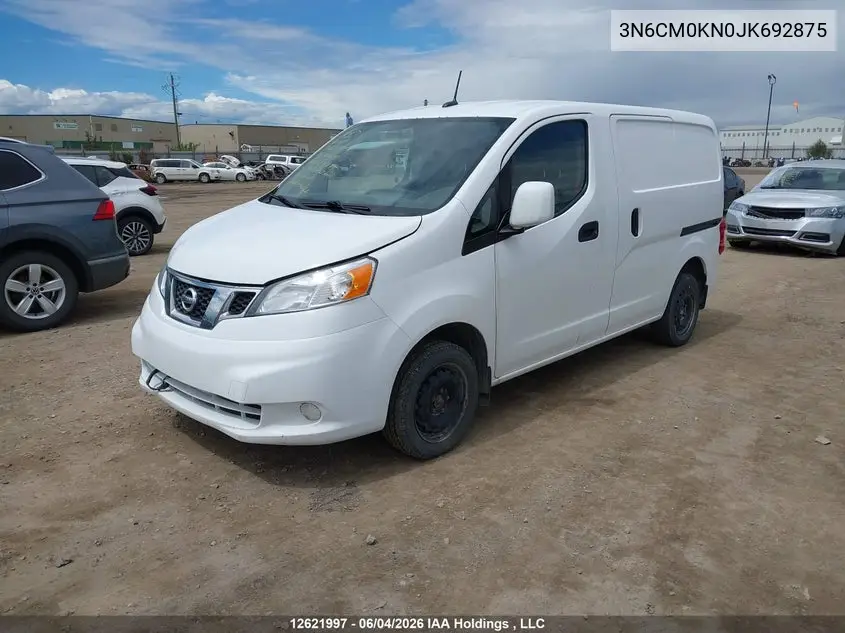 2018 Nissan Nv200 S/Sv VIN: 3N6CM0KN0JK692875 Lot: 12621997