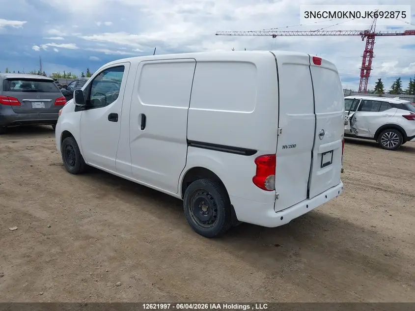 2018 Nissan Nv200 S/Sv VIN: 3N6CM0KN0JK692875 Lot: 12621997