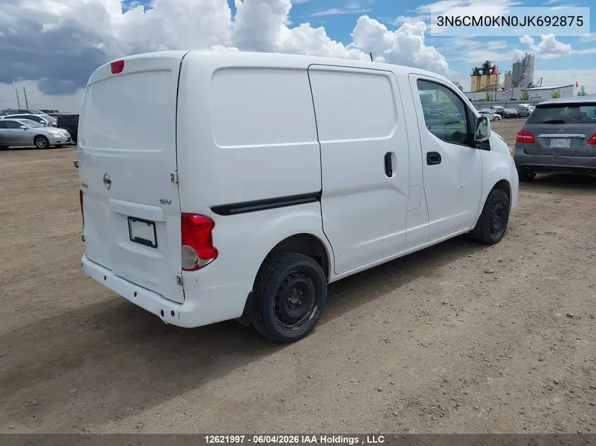 2018 Nissan Nv200 S/Sv VIN: 3N6CM0KN0JK692875 Lot: 12621997