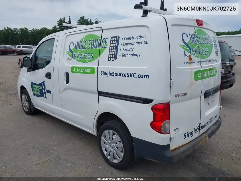 2018 Nissan Nv200 S VIN: 3N6CM0KN0JK702725 Lot: 45422225