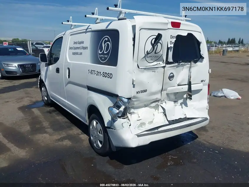 2019 Nissan Nv200 Sv VIN: 3N6CM0KN1KK697178 Lot: 45276933