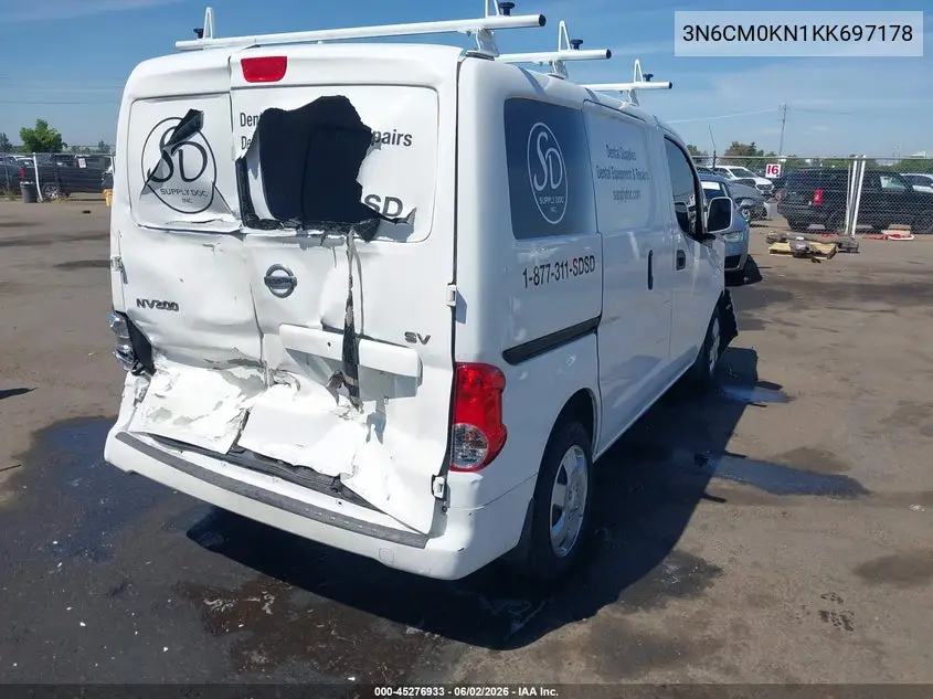 2019 Nissan Nv200 Sv VIN: 3N6CM0KN1KK697178 Lot: 45276933