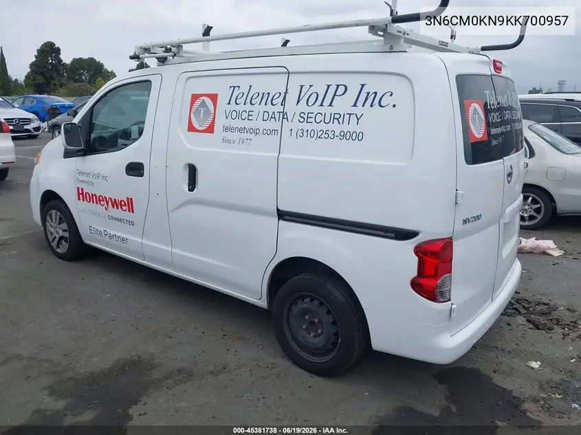 2019 Nissan Nv200 Sv VIN: 3N6CM0KN9KK700957 Lot: 45381738