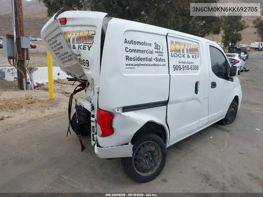 2019 Nissan Nv200 Sv VIN: 3N6CM0KN6KK692705 Lot: 45426329
