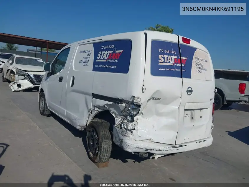 2019 Nissan Nv200 Sv VIN: 3N6CM0KN4KK691195 Lot: 45497093