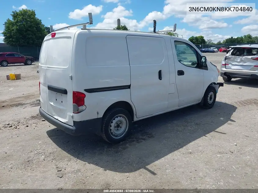 2019 Nissan Nv200 S VIN: 3N6CM0KN8KK704840 Lot: 45543694