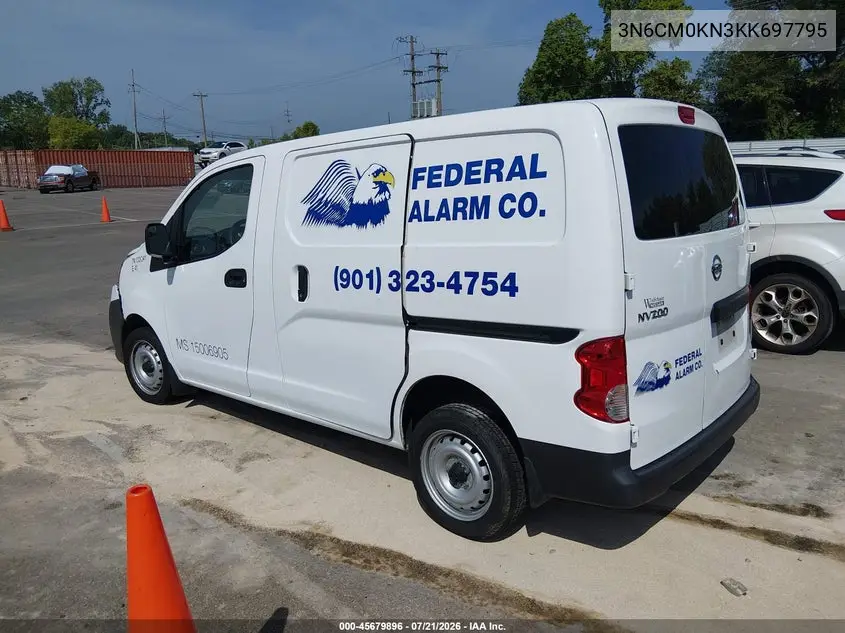 2019 Nissan Nv200 S VIN: 3N6CM0KN3KK697795 Lot: 45679896
