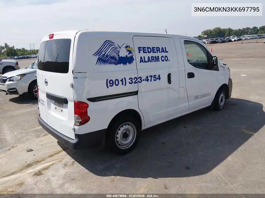 2019 Nissan Nv200 S VIN: 3N6CM0KN3KK697795 Lot: 45679896