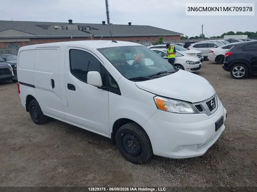 2021 Nissan Nv200 S/Sv VIN: 3N6CM0KN1MK709378 Lot: 12629375x