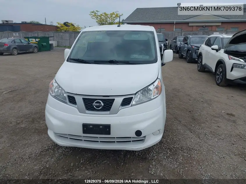 2021 Nissan Nv200 S/Sv VIN: 3N6CM0KN1MK709378 Lot: 12629375x