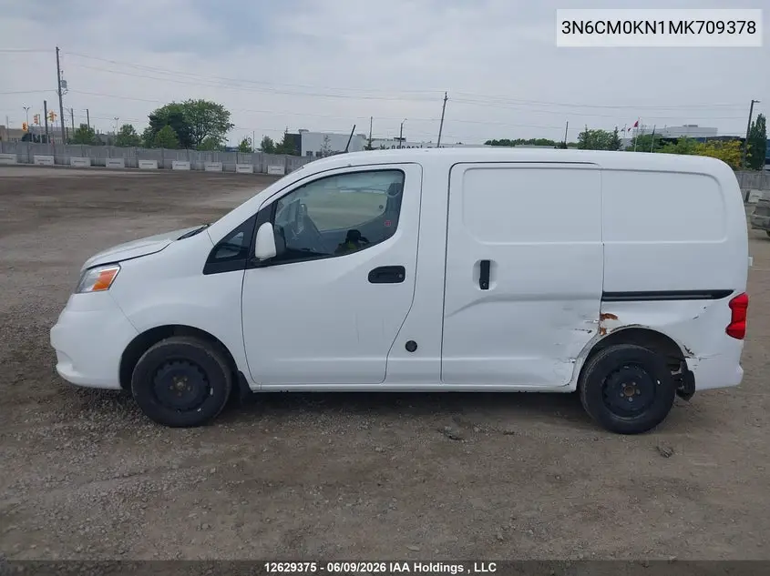 2021 Nissan Nv200 S/Sv VIN: 3N6CM0KN1MK709378 Lot: 12629375x
