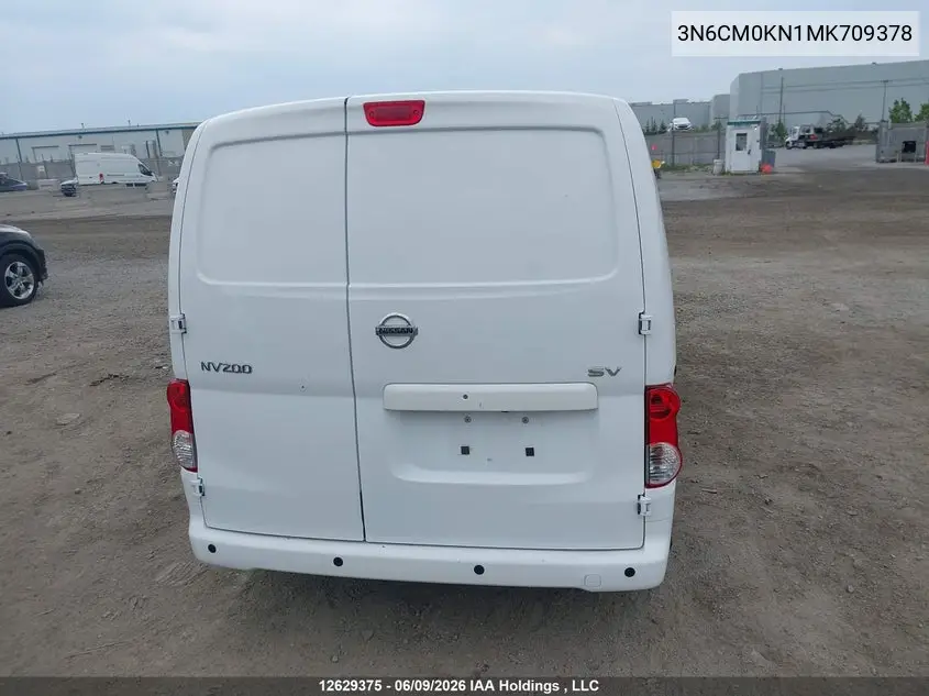 2021 Nissan Nv200 S/Sv VIN: 3N6CM0KN1MK709378 Lot: 12629375x