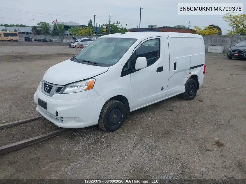 2021 Nissan Nv200 S/Sv VIN: 3N6CM0KN1MK709378 Lot: 12629375x