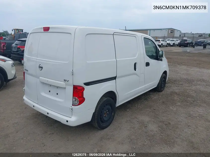 2021 Nissan Nv200 S/Sv VIN: 3N6CM0KN1MK709378 Lot: 12629375x