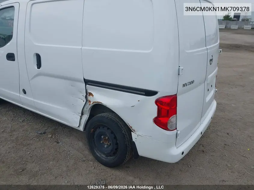 2021 Nissan Nv200 S/Sv VIN: 3N6CM0KN1MK709378 Lot: 12629375x