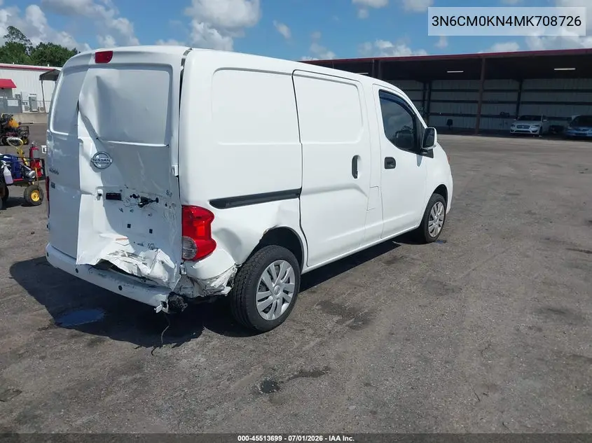 2021 Nissan Nv200 Cargo Sv Xtronic Cvt VIN: 3N6CM0KN4MK708726 Lot: 45513699