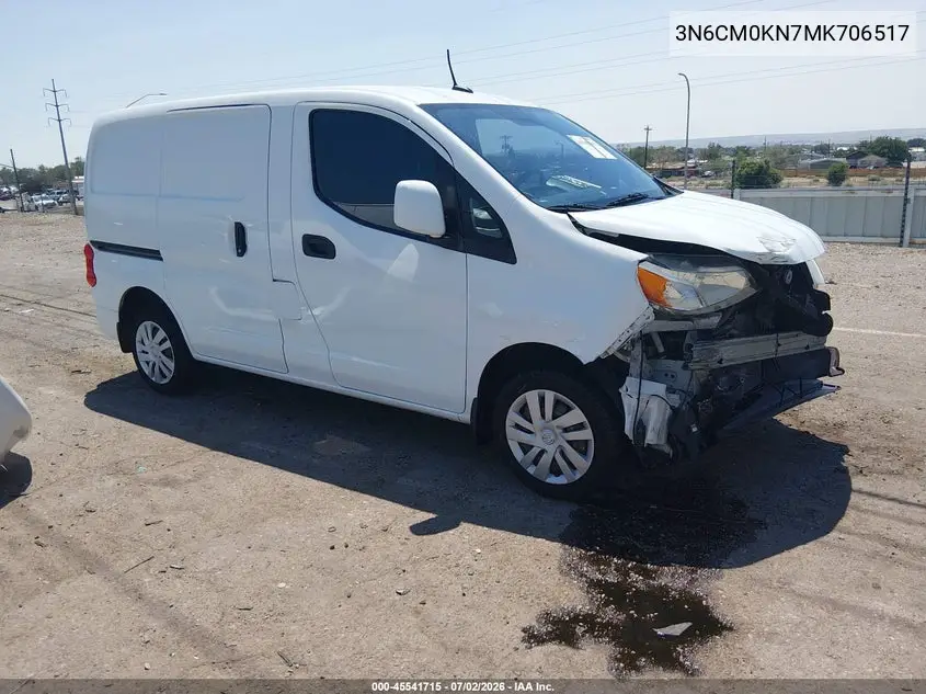 2021 Nissan Nv200 Cargo Sv Xtronic Cvt VIN: 3N6CM0KN7MK706517 Lot: 45541715