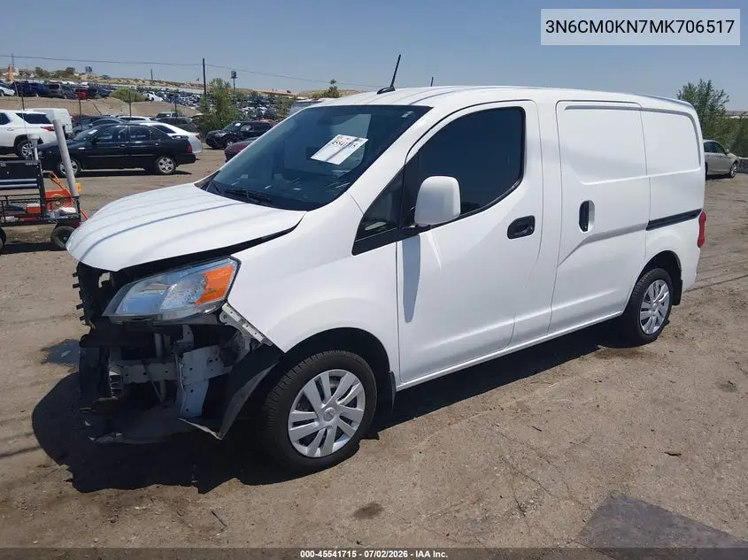 2021 Nissan Nv200 Cargo Sv Xtronic Cvt VIN: 3N6CM0KN7MK706517 Lot: 45541715
