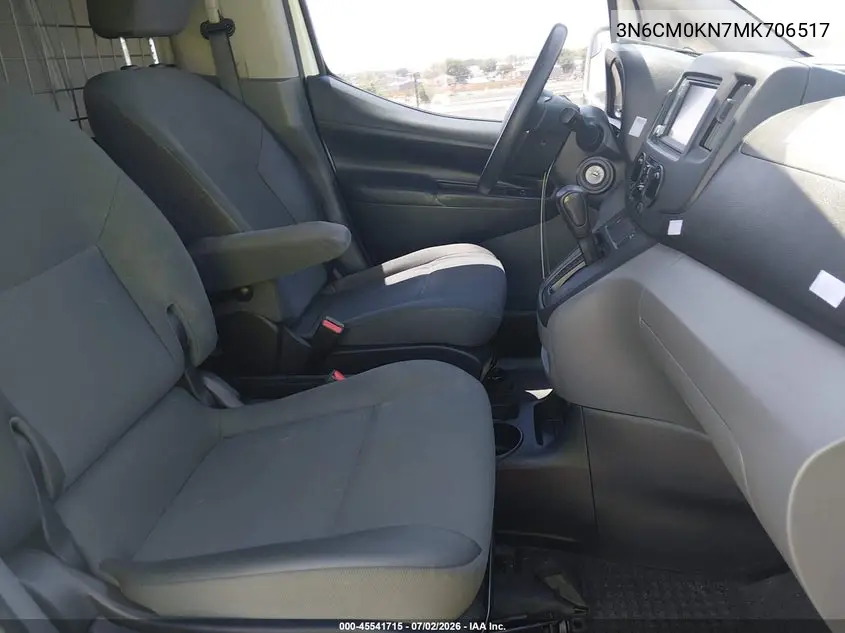 2021 Nissan Nv200 Cargo Sv Xtronic Cvt VIN: 3N6CM0KN7MK706517 Lot: 45541715